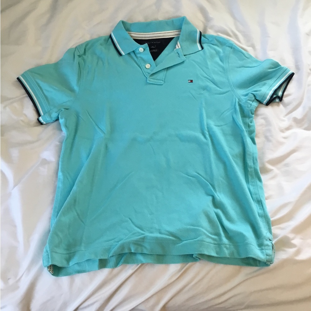 Teal Tommy Hilfiger Polo Shirt
